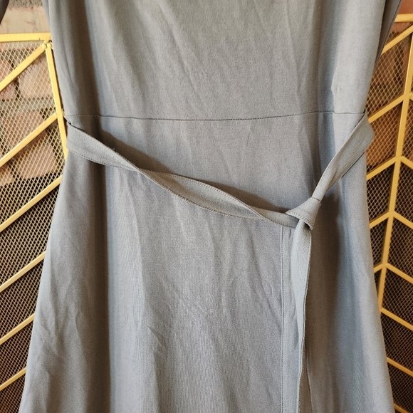 CLUB Monoco Olive Green Asymmetrical Dress.  Size L - Picture 7 of 16